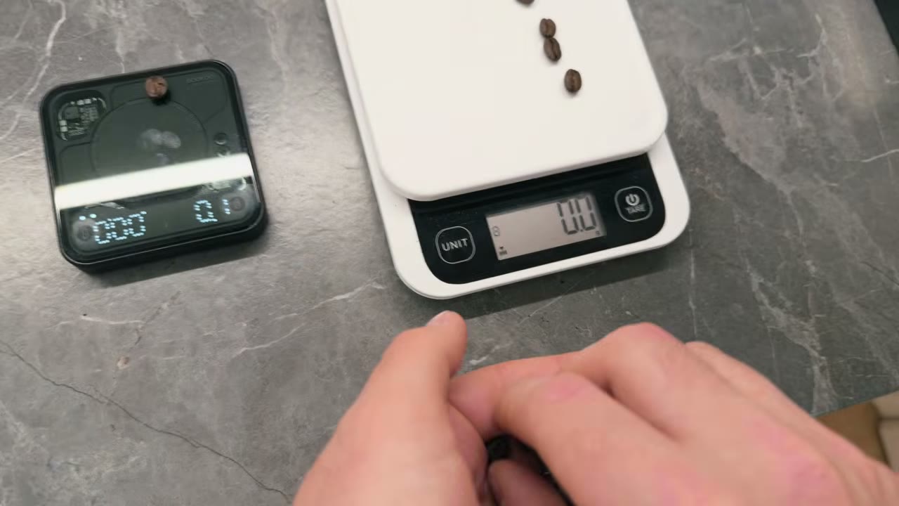 Several beans on the MyScale platform while its display still reads 0.0 g